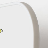 Raquette De Pickleball Vache blanche couleur blanc mignon (Détail gauche)