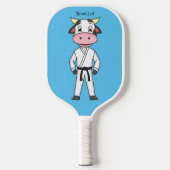 Raquette De Pickleball Vache mignonne en combinaison kung fu (Recto)