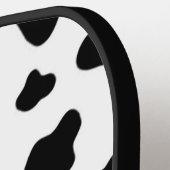 Raquette De Pickleball Vache rustique noire et blanche (Détail gauche)
