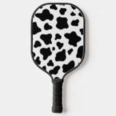 Raquette De Pickleball Vache rustique noire et blanche (Verso)