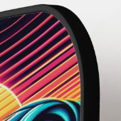 Raquette De Pickleball Vague de Surf rétro Sunset (Détail gauche)