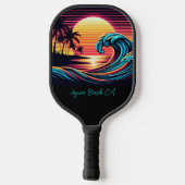 Raquette De Pickleball Vague de Surf rétro Sunset (Verso)