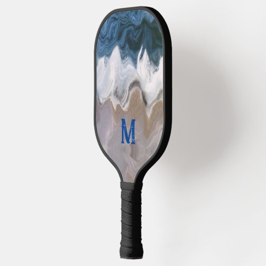 Raquette De Pickleball vagues sur la plage - abstraite (Gauche)