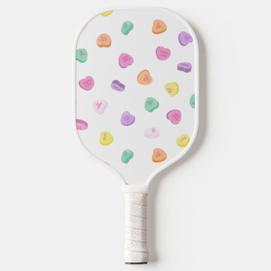 Raquette De Pickleball Valentines Day Candy Hearts Motif (Recto)