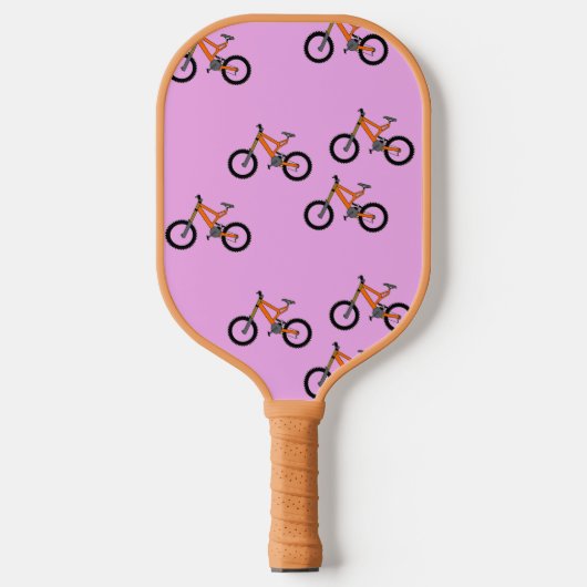 Raquette De Pickleball Vélos motif sur rose (Recto)