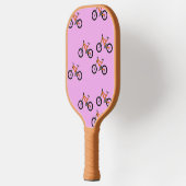 Raquette De Pickleball Vélos motif sur rose (Gauche)