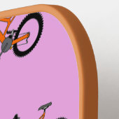 Raquette De Pickleball Vélos motif sur rose (Détail gauche)