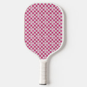 Raquette De Pickleball Vérificateurs et coeurs roses (Verso)