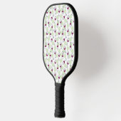 Raquette De Pickleball Verre rouge Illustration Motif Design (Gauche)