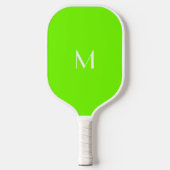 Raquette De Pickleball vert fluorescent - ajouter du monogramme (Recto)