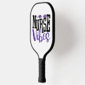 Raquette De Pickleball Vibes de l'infirmière noire mignonne violet Médica (Gauche)