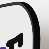 Raquette De Pickleball Vibes de l'infirmière noire mignonne violet Médica (Détail gauche)