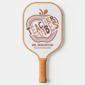 Raquette De Pickleball Vibes d'enseignant sur mesure Boho Apple Awesome e (Recto)