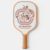 Raquette De Pickleball Vibes d'enseignant sur mesure Boho Apple Awesome e (Verso)