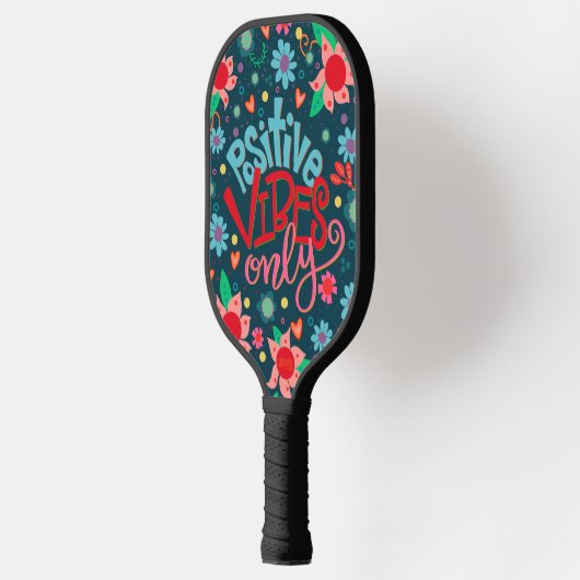 Raquette De Pickleball Vibes Positives Inspirivité Amusants Floral Modern (Gauche)