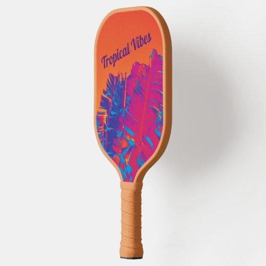Raquette De Pickleball Vibes tropicales psychédéliques Palm Trees multico (Gauche)