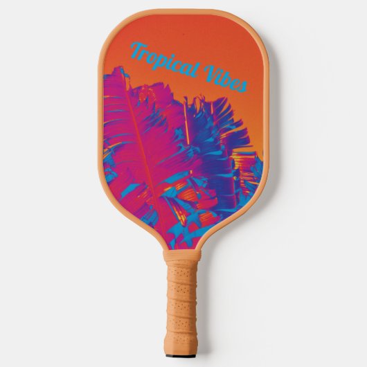 Raquette De Pickleball Vibes tropicales psychédéliques Palm Trees multico (Verso)
