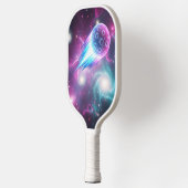 Raquette De Pickleball Vibrant Cosmic Galaxy Nebula Glowing  (Gauche)