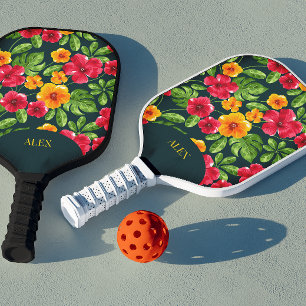 Raquette De Pickleball Vibrant Personnalisable Tropical Floral