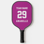 Raquette De Pickleball Vibrant Pink Athletic Nom de l'équipe Jersey Numér (Recto)