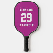 Raquette De Pickleball Vibrant Pink Athletic Nom de l'équipe Jersey Numér (Verso)