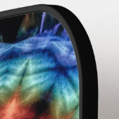 Raquette De Pickleball Vibrant Tie Dye Kaleidoscope Rainbow Mandala (Détail gauche)