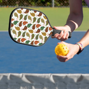 Raquette De Pickleball Vintage Christmas Paisley