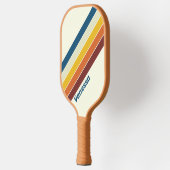 Raquette De Pickleball Vintage cinq bandes avec nom (Gauche)