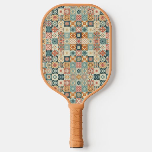 Raquette De Pickleball Vintage, patchwork, paré (Recto)