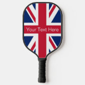 Raquette De Pickleball Vintage Personalized Union Jack (Verso)