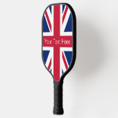 Raquette De Pickleball Vintage Personalized Union Jack (Gauche)