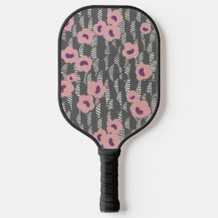 Raquette De Pickleball Vintage René Crevel Art Déco Fleurs Roses Français