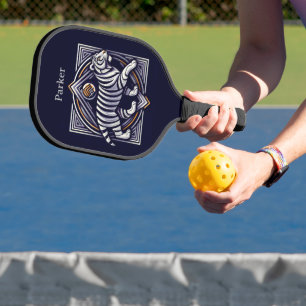 Raquette De Pickleball Vintage Tiger Bleu Marine