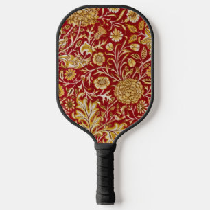 Raquette De Pickleball Vintage William Morris Cherwell Rouge Floral Art
