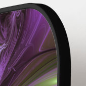 Raquette De Pickleball Violet Abstrait violet violet kaki fractal (Détail gauche)