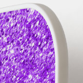 Raquette De Pickleball Violet Violet Parties scintillant Ombre Nom (Détail gauche)