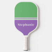 Raquette de Pickleball Violette Verte Minimale (Verso)