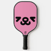 Raquette De Pickleball Visage de chiot heureux rose clair (Verso)