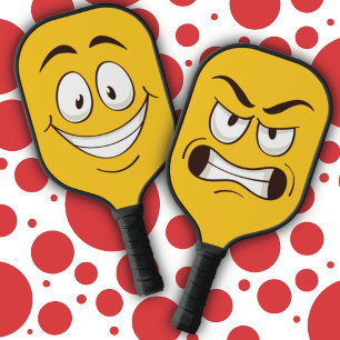 Raquette De Pickleball Visage heureux visage en colère