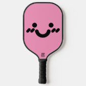 Raquette De Pickleball Visage Mignon et Timide Rose Clair (Verso)