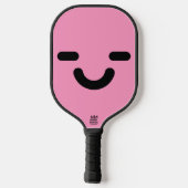 Raquette De Pickleball Visage Satisfait Rose Clair (Verso)