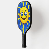 Raquette De Pickleball Visage souriant Soleil ensoleillé (Gauche)