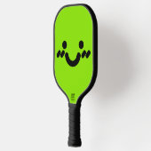 Raquette De Pickleball Visage Timide Mignon Vert (Gauche)