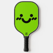 Raquette De Pickleball Visage Timide Mignon Vert (Verso)
