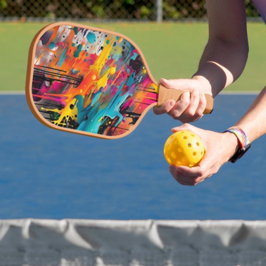 Raquette De Pickleball Vivid Chaos Splash Graffiti (Insitu)