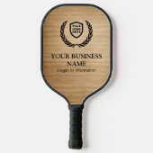 Raquette De Pickleball Votre entreprise de logo | Bois minimal (Verso)