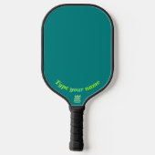 Raquette De Pickleball Votre nom sur Paddle Turquoise Pickleball Vert (Verso)