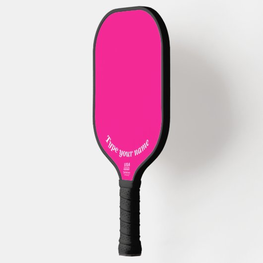 Raquette De Pickleball Votre nom sur Pickleball Pink Paddle (Gauche)