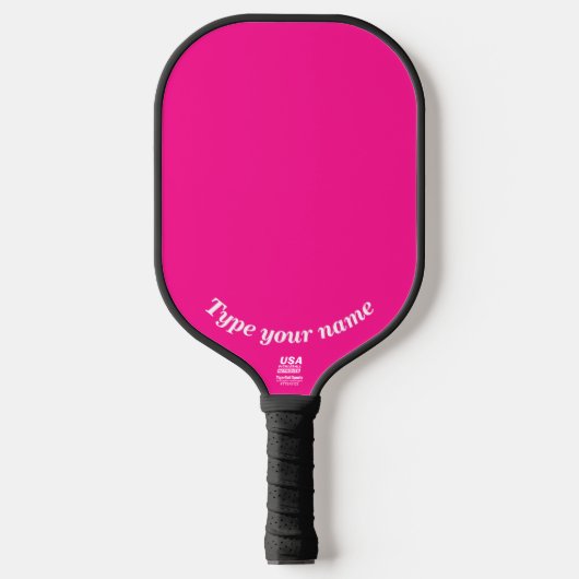Raquette De Pickleball Votre nom sur Pickleball Pink Paddle (Recto)