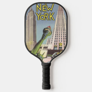 Raquette De Pickleball Voyage Vintage, Monuments célèbres de la ville de